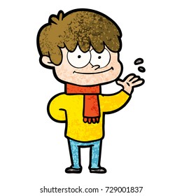 happy cartoon man