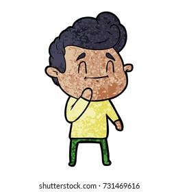 homem de desenhos animados feliz