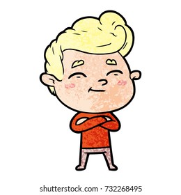 happy cartoon man