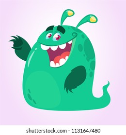 Happy cartoon monster