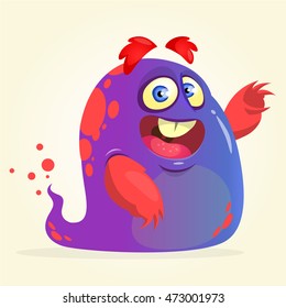 Happy cartoon monster