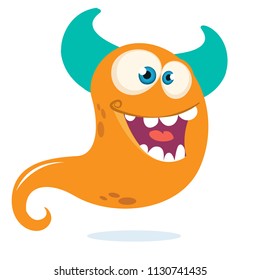 Happy Cartoon Monster Ghost Vector Halloween Stock Vector (Royalty Free ...