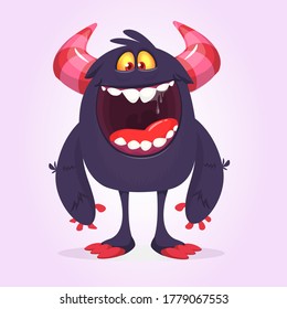 Happy cartoon monster. Halloween vector illustration