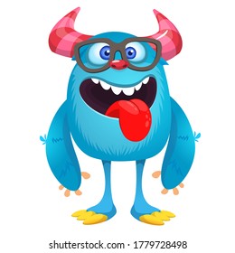 Happy cartoon monster. Halloween vector illustration