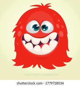 Happy cartoon monster. Halloween vector illustration