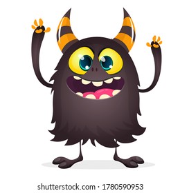 Happy cartoon monster. Halloween vector illustration