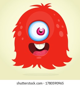 Happy cartoon monster. Halloween vector illustration