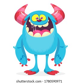 Happy cartoon monster. Halloween vector illustration