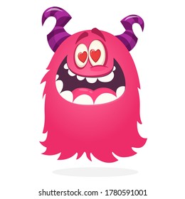 Happy cartoon monster. Halloween vector illustration