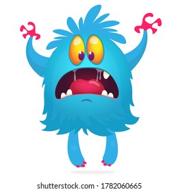 Happy cartoon monster. Halloween vector illustration