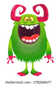 Happy cartoon monster. Halloween vector illustration