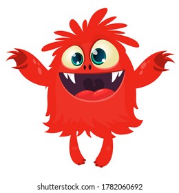 Happy cartoon monster. Halloween vector illustration