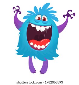 Happy cartoon monster. Halloween vector illustration
