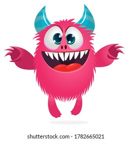 Happy cartoon monster. Halloween vector illustration