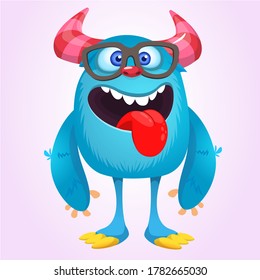 Happy cartoon monster. Halloween vector illustration