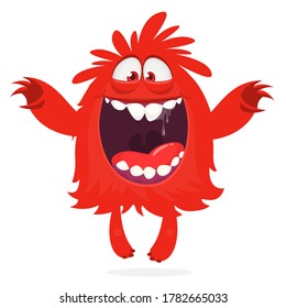 Happy cartoon monster. Halloween vector illustration