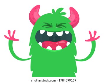 Happy cartoon monster. Halloween vector illustration
