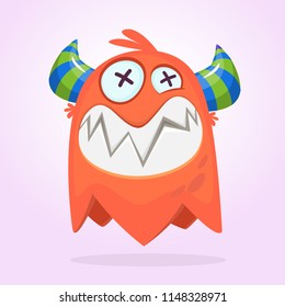 Happy cartoon monster. Vector character