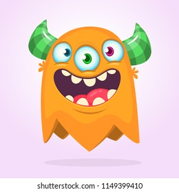Happy cartoon monster. Vector character