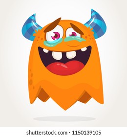 Happy cartoon monster. Vector character