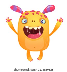 Happy cartoon monster. Vector character