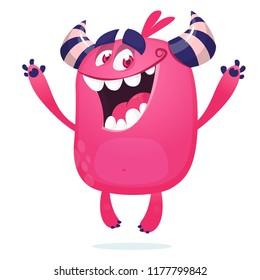 Happy cartoon monster. Vector character