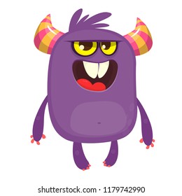 Happy cartoon monster. Vector character