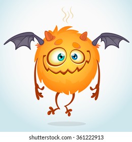 Happy cartoon monster. Vector character