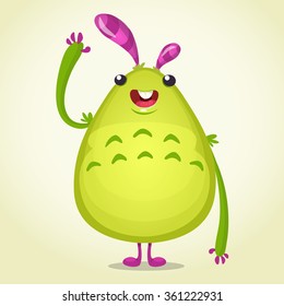 Happy cartoon monster. Vector character