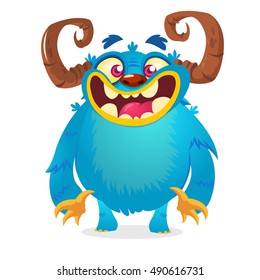 Happy cartoon monster. Vector character