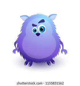 Happy cartoon monster. Vector Halloween monster. Cartoon. Characters Design