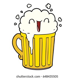 happy cartoon mug of beer