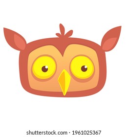 Happy cartoon owl. Vector illustration.
