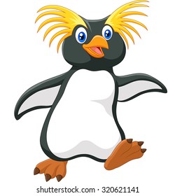 Happy cartoon penguin rockhopper cartoon 