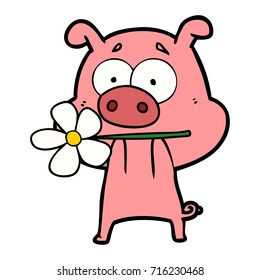 Happy Cartoon Schwein