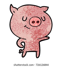 Happy Cartoon Schwein