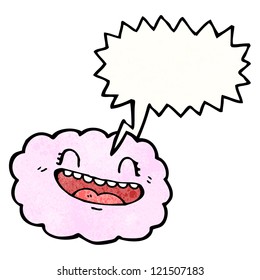 happy cartoon pink cloud