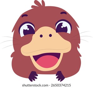 Feliz desenho animado Platypus mão desenhada