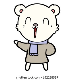 happy cartoon polar bear