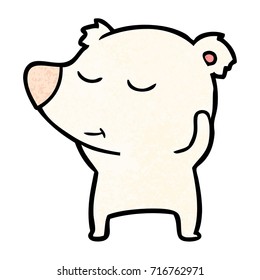 Frohe Karikatur-Eisbär