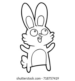 feliz coelho de desenhos animados