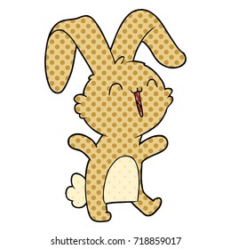 happy cartoon rabbit