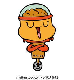happy cartoon robot