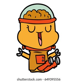 robot de dibujos animados feliz