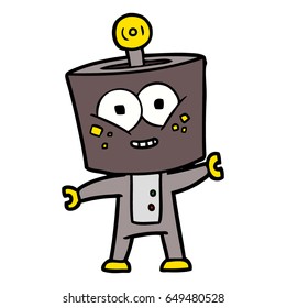 Happy Cartoon Roboter