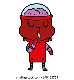 robot de dibujos animados feliz