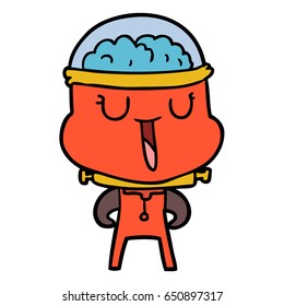 happy cartoon robot