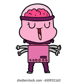happy cartoon robot