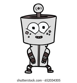 happy cartoon robot