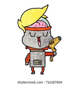 happy cartoon robot